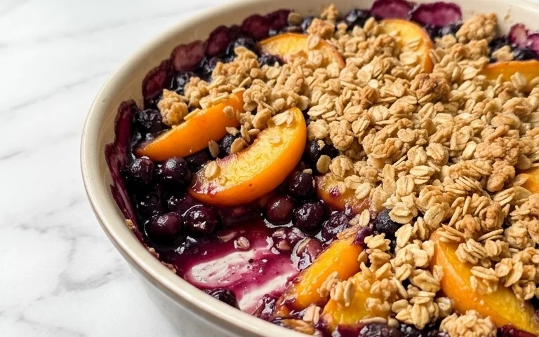 Blueberry Peach Crisp: Saftiger Sommergenuss | Einfaches Rezept