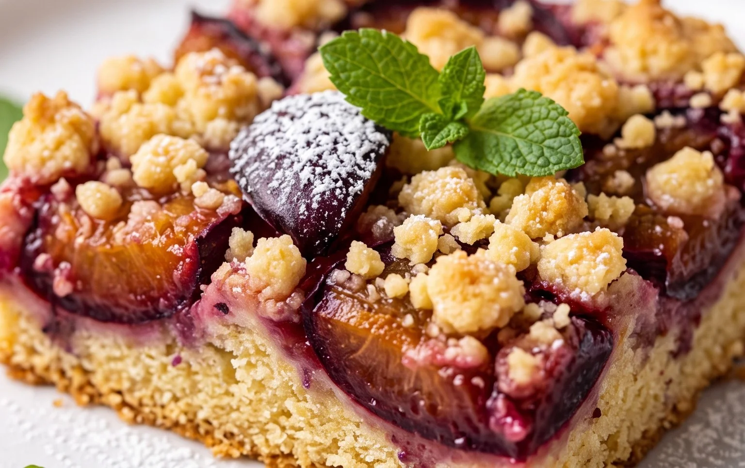 Pflaumenkuchen vom Blech mit Butterstreuseln
